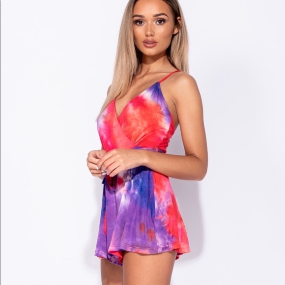 Retro Love Tie Dye Romper - Picture 5 of 8